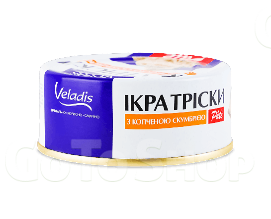 Ікра тріски Veladis Pate зі скумбрією, 100г