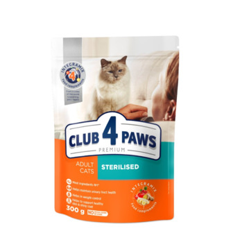 Корм сухий для котів 300 г. Club 4 Paws стерилізовані