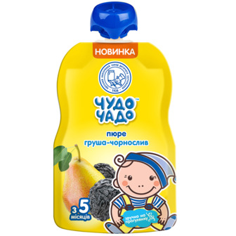 Пюре дитяче Чудо-Чадо Груша, чорнослив, 90 г