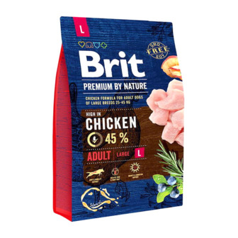 Сухий корм для собак великих порід 3 кг. Brit Premium Adult L зі смаком курки