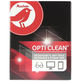 Серветки Auchan Індивідуальні, для окулярів і екранів, 12 шт.