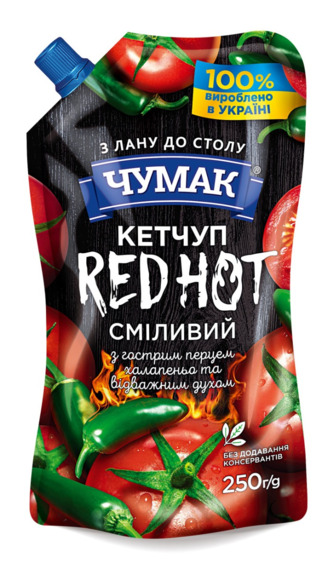 Кетчуп Чумак Red Hot, дой-пак, 250 г