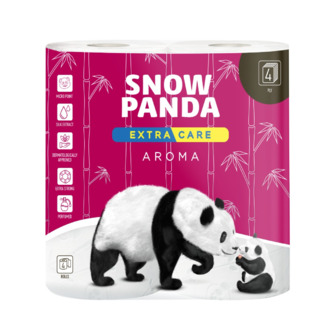 Папір туалетний 4 шари Aroma Extra care Snow panda 4шт