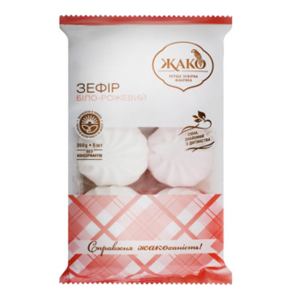 Зефір Біло-рожевий Жако м/у,350 г