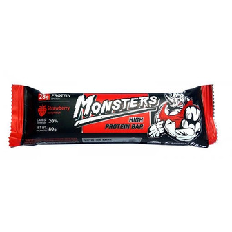 Батончик протеїновий Excellent Nutrition Monsters High Protein Bar Полуниця, 80 г