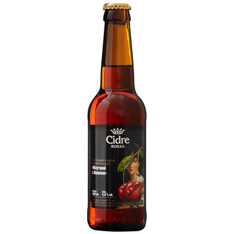 Сидр купажний солодкий Cidre Royal Вишня, 5%, 330 мл