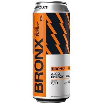 Слабоалкогольний енергетичний напій Bronx Чорний Апельсин 8%, 0.5 л