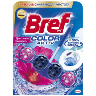 Засіб для чищення для унітазу Bref Color Aktiv Квіткова свіжість, 50 г
