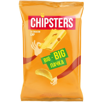 Чіпси Chipsters зі смаком сиру, 180 г