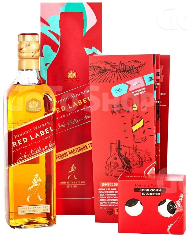 Віскі Johnnie Walker Red label витримка 4 роки 40% 0.7 л + гра