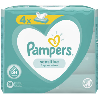 Cерветки Pampers Sensitive, 4x52 ПрК