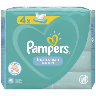 Cерветки Pampers Fresh Clean, 4х52 ПрК