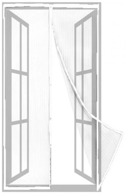 Антимоскітна сітка Omak Plastik дверна, на магнітах, 210x120 см (90514)