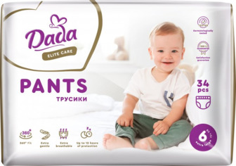 Підгузки-трусики Dada Elite Care 6 XL 15 кг, 34 шт.