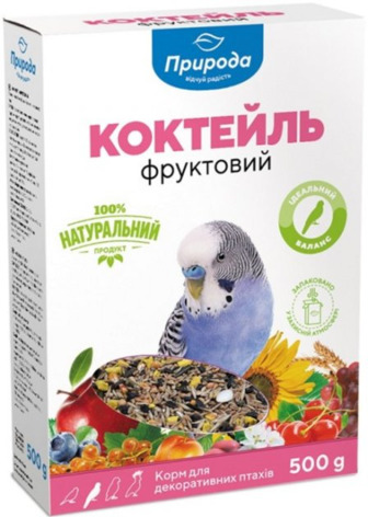 Корм для папуги 500 г. Природа Коктейль Фруктовий