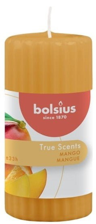 Свічка Bolsius True scents 266710 Манго ребриста, 5.8х12 см
