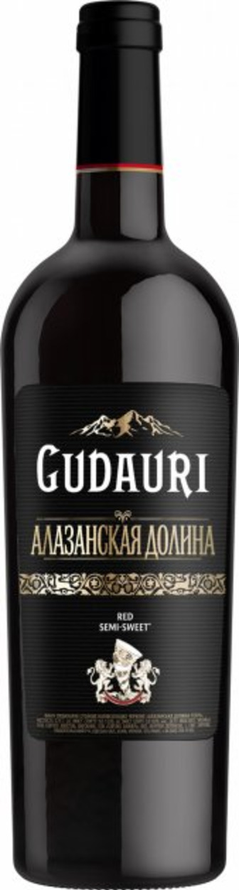 Вино Gudauri Алазанська долина червоне напівсолодке, 11-13%, 750 мл