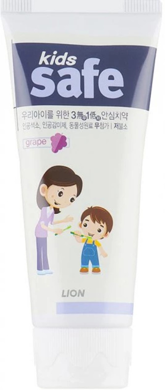 Дитяча зубна паста Lion Korea Kids Safe Виноград 3-12 років, 90 г