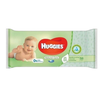 Серветки вологі Huggies Natural care дитячі, 56 шт.