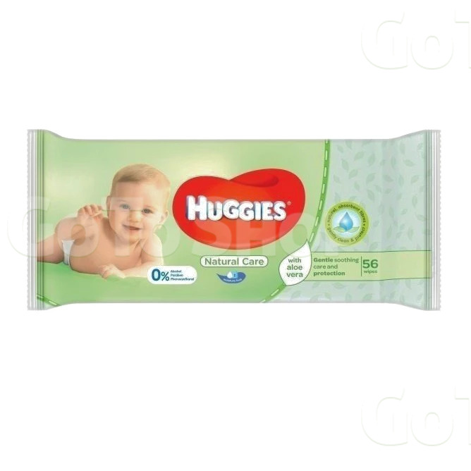 Серветки вологі Huggies Natural care дитячі, 56 шт.