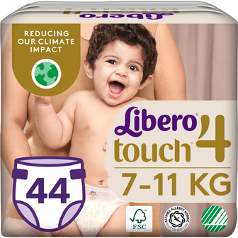 Підгузки Libero Touch Розмір 4 (7-11 кг), 44 шт.