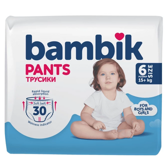 Підгузки-трусики Bambik 6 (15+ кг), 30 шт.