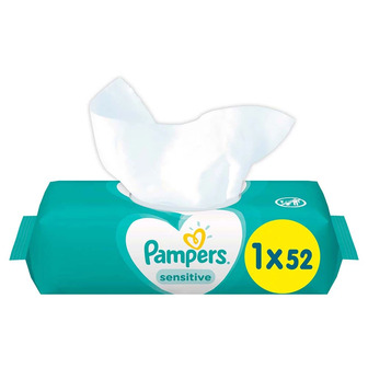 Cерветки Pampers Sensitive, 52 ПрК