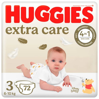Підгузки Huggies Extra Care 3 , 6-10 кг, 72 шт.
