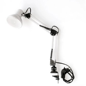 Настільна лампа Evrolight Ridy-027 E27 зі струбциною біла