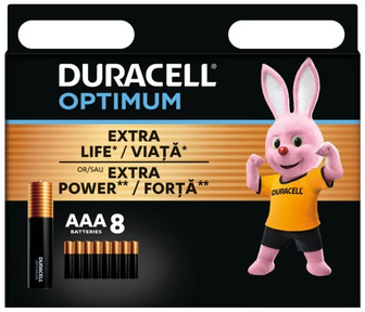 Батарейка Duracell Optimum АА, 8 шт.