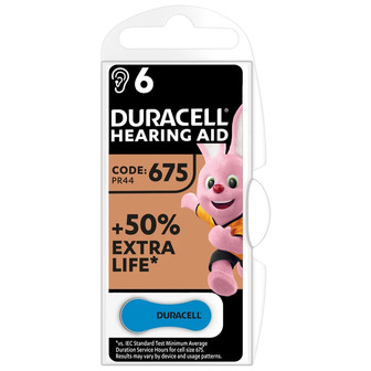 Батарейки Duracell HA 675, 6 шт.