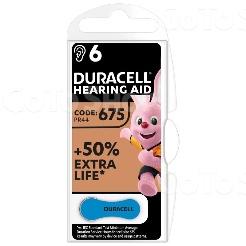 Батарейки Duracell HA 675, 6 шт.