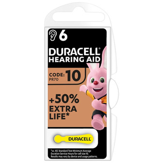 Батарейки Duracell HA 10, 6 шт.