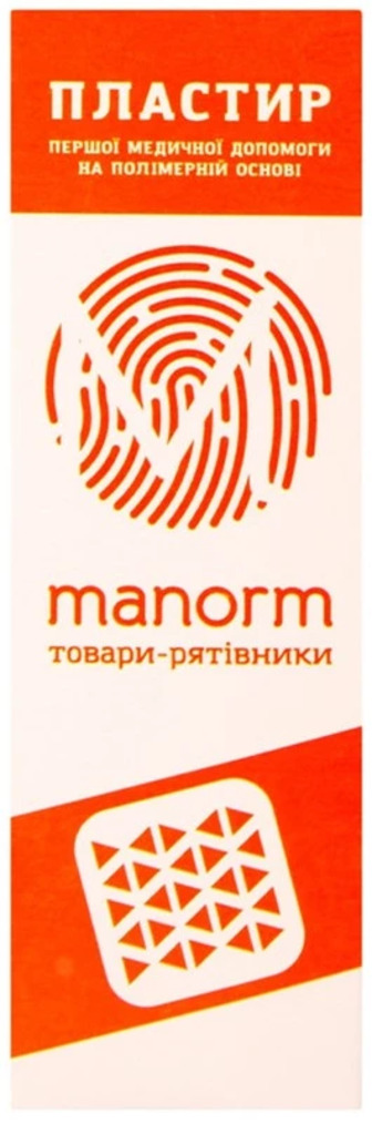 Пластир медичний Manorm на полімерній основі 19x72 мм, 10 шт.