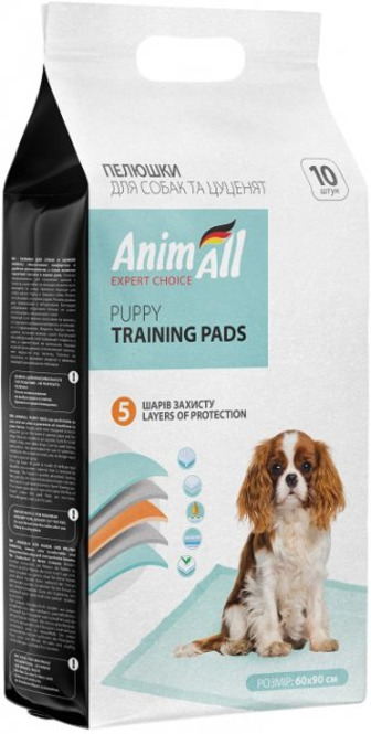 Пелюшки AnimAll для собак та цуценят 60х90см 10 шт.