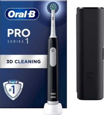 Зубна щітка Braun Oral-B Pro Series 1 Чорна + Футляр (8001090914316)