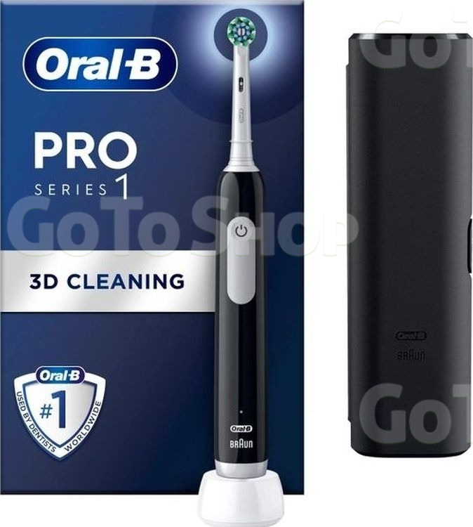 Зубна щітка Braun Oral-B Pro Series 1 Чорна + Футляр (8001090914316)