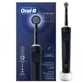 Електрична зубна щітка Oral-B Vitality Pro Protect X Clean Чорна