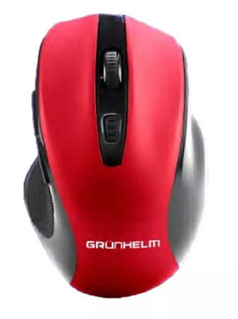 Миша бездротова Grunhelm M-R556WL, Червоний з чорним