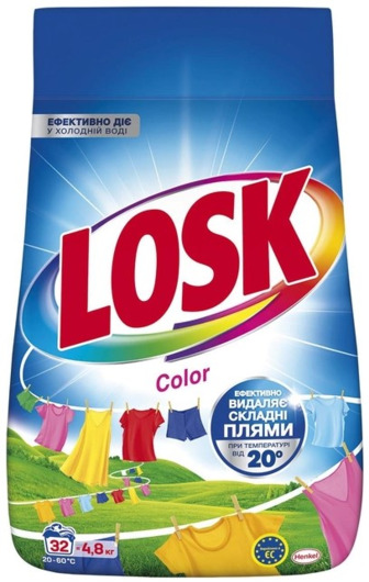 Пральний порошок Losk Color Автомат 32 цикли прання, 4.8 кг