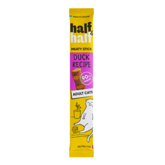 Ласощі для котів Half&Half у формі м'ясних паличок з качкою, 5 г