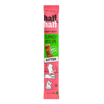 Ласощі для котів Half&Half у формі м'ясних паличок з індичкою, 5 г