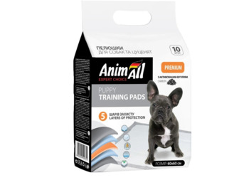 Пелюшки для собак AnimAll 60х60 см з активованим вугіллям, 10 шт.