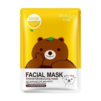 Тканинна маска для обличчя Bioaqua Facial Mask Animal Moisturizing with Green Tea