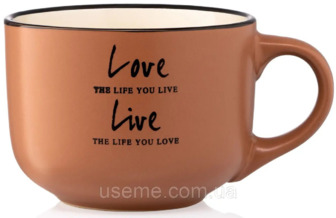 Чашка Ardesto Way of life, 550 мл, коричневий