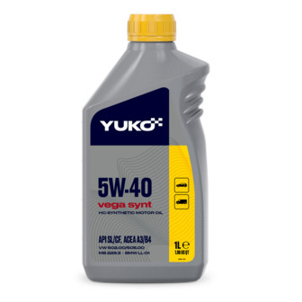 Олива моторна Yuko Vega Synthetic 5W-40 API SL/CF, 1 л