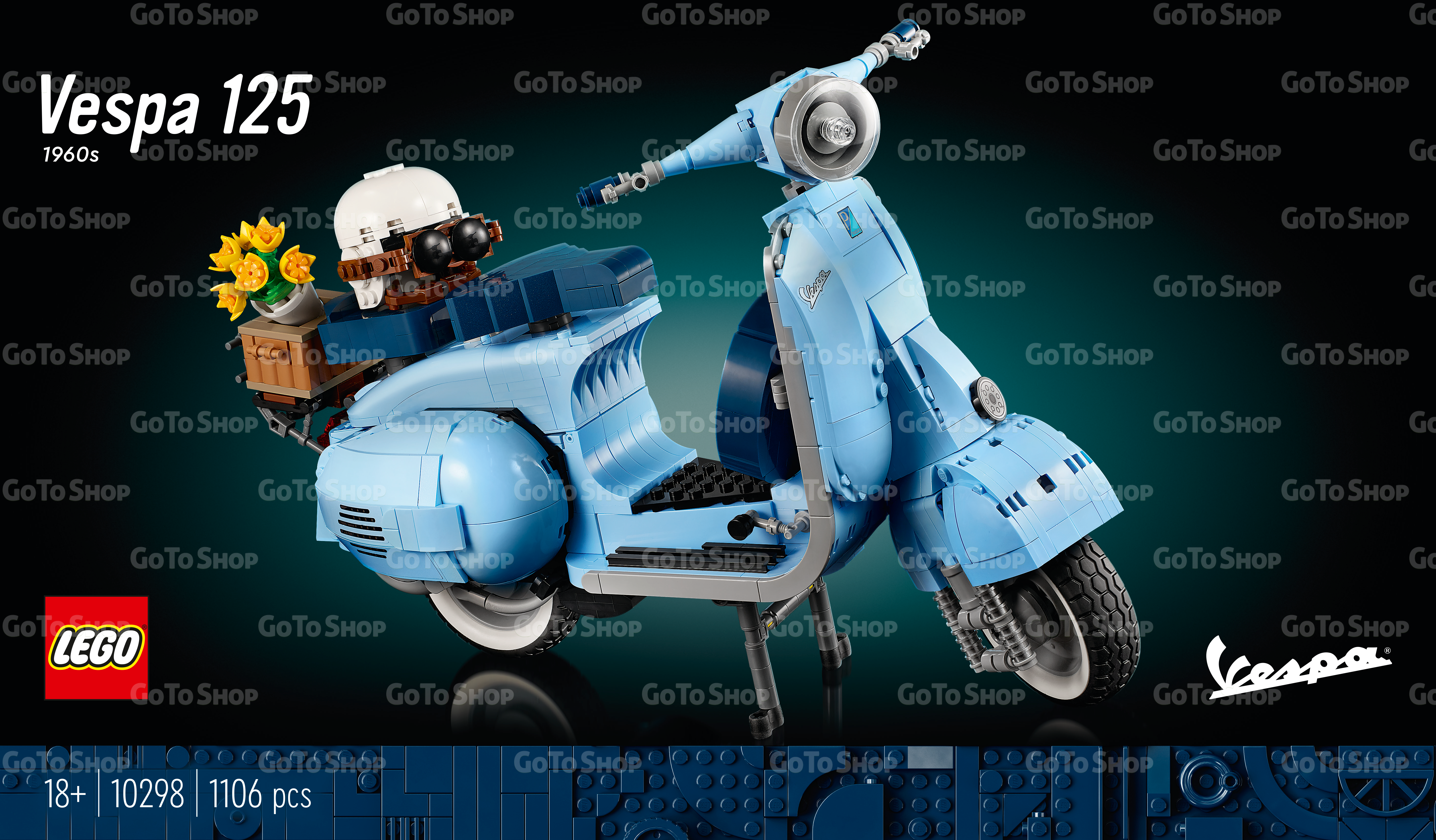 Конструктор LEGO Icons Vespa 125 1107 деталей (10298)