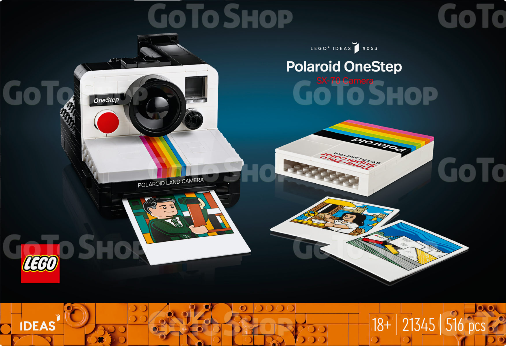 Конструктор LEGO Ideas Фотоапарат Polaroid OneStep SX-70 516 деталей (21345)