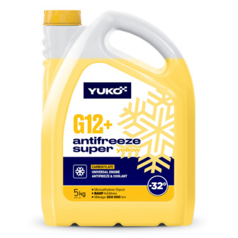 Охолоджуюча рідина Yuko Antifreeze -32 (Super G12+ жовтий), 5 л
