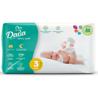 Підгузки Dada Extra Soft №3, розмір 3, 4-9 кг, 50 шт.